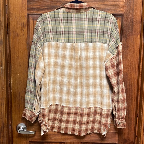 In Loom patchwork plaid button up - Picture 2 of 4